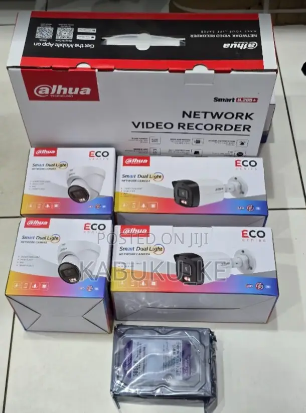 Dahua Smard Dual Eco Series 4 Channel Ip CCTV Camera Complete Kit