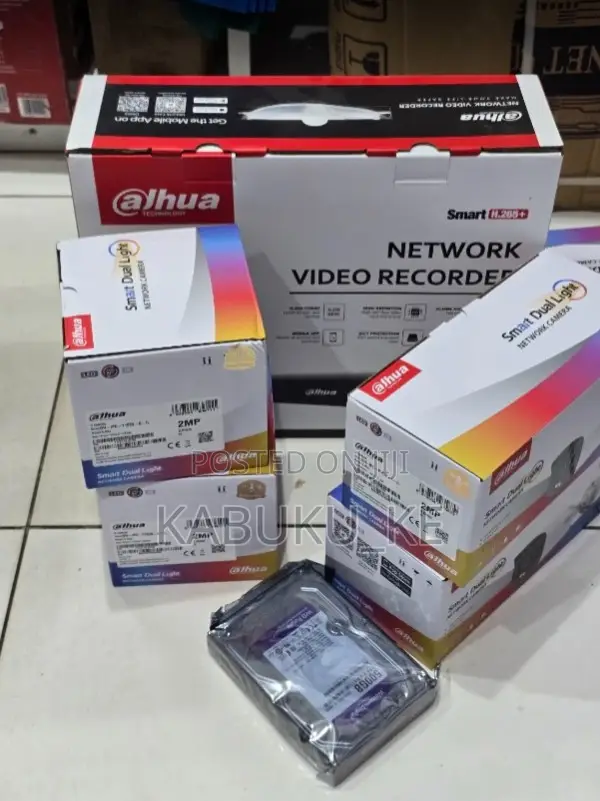Dahua Ip Cameras 4 Cameras Complete Kit With 4 Channel NVR Smart Dual