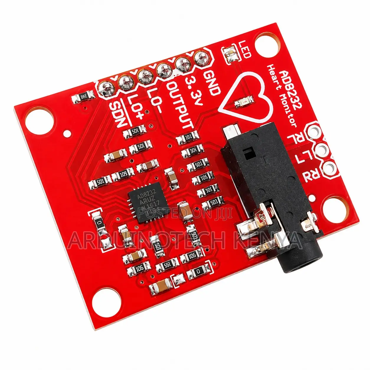 Ad8232 Analog Heart Rate Pulse Sensor Ecg Monitoring Module.