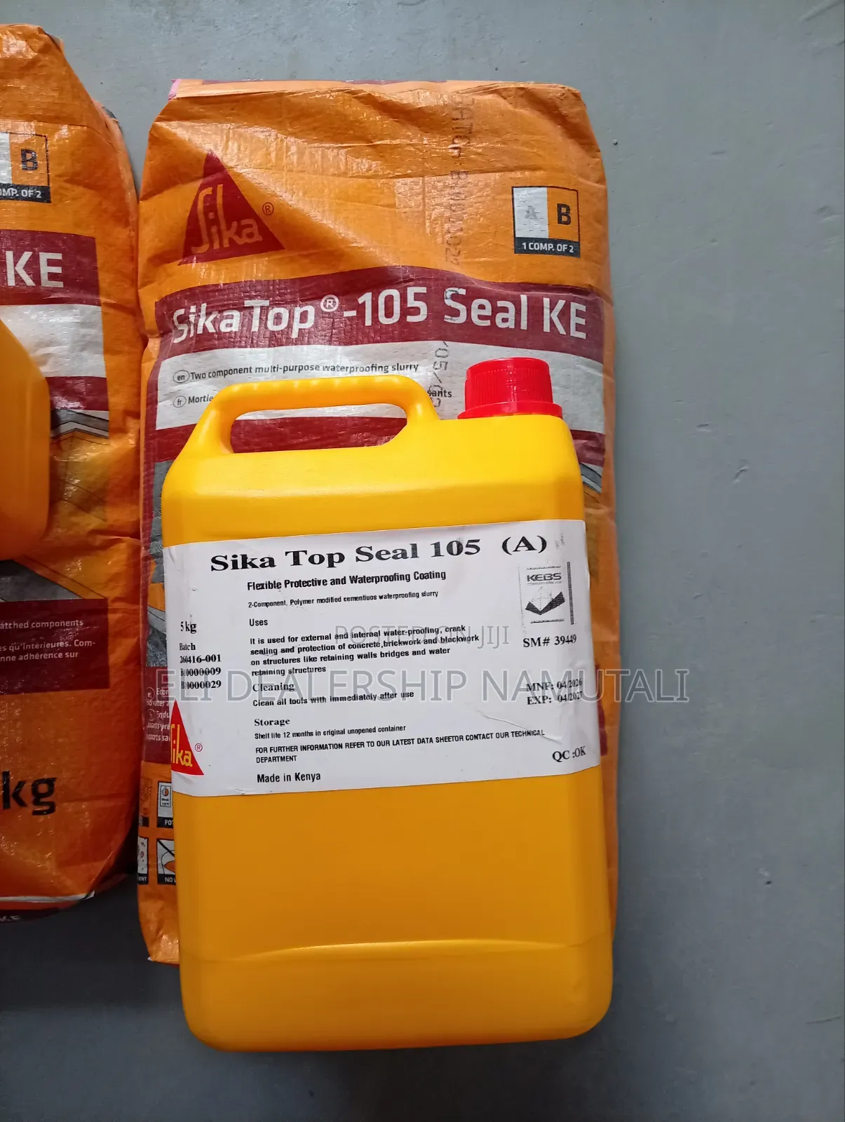 Sikatop 105 Seal Ke 20kg Waterproofing Slurry Kit Complete 2-Component