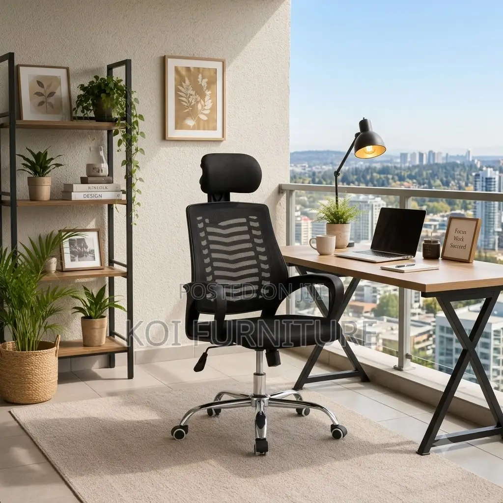 Office Chairs; Headrest Ergonomic Office Chairs With Fixed Arms
