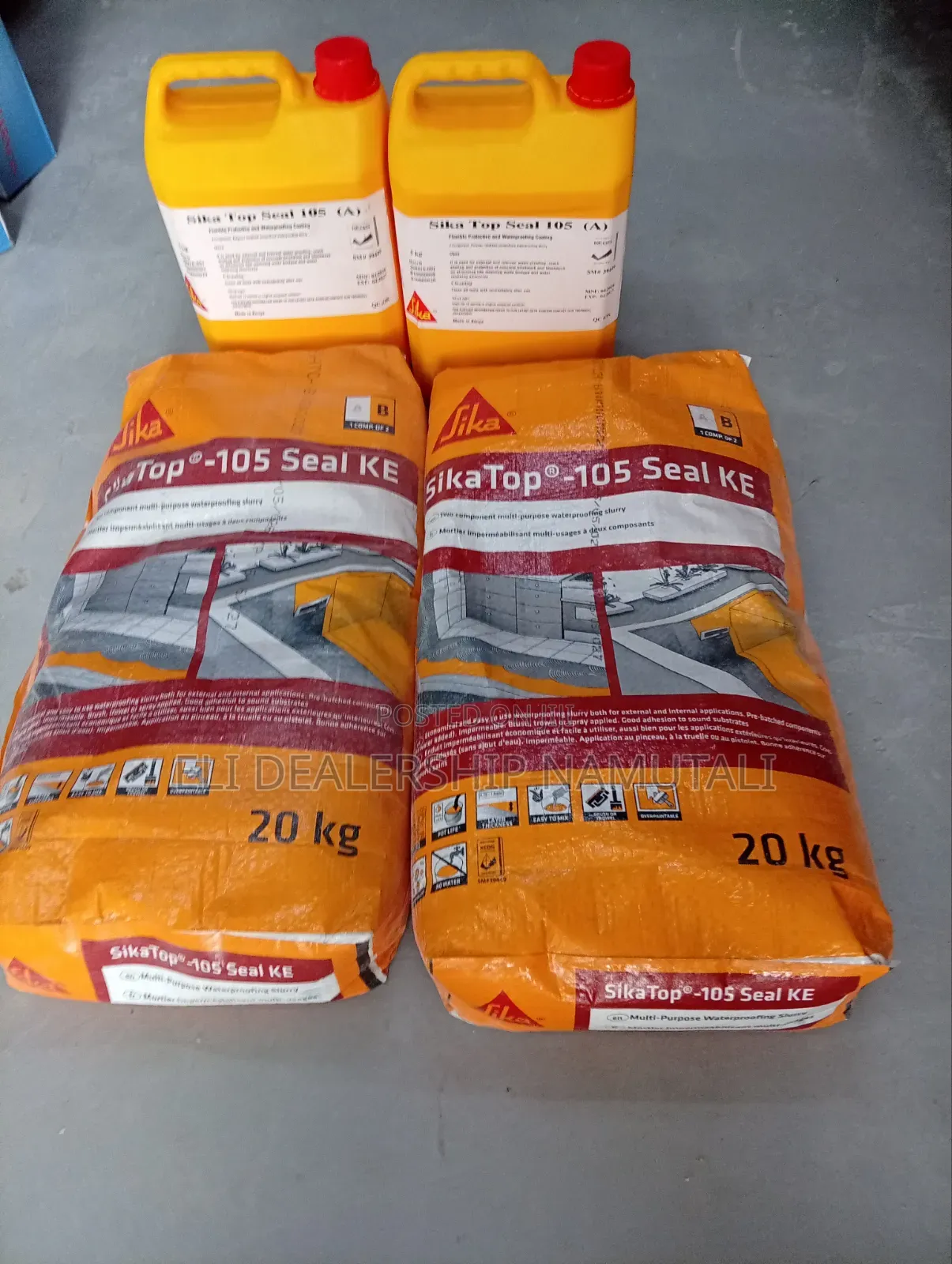 Sika Cementitious Waterproof Coating 20kg + Liquid Polymer