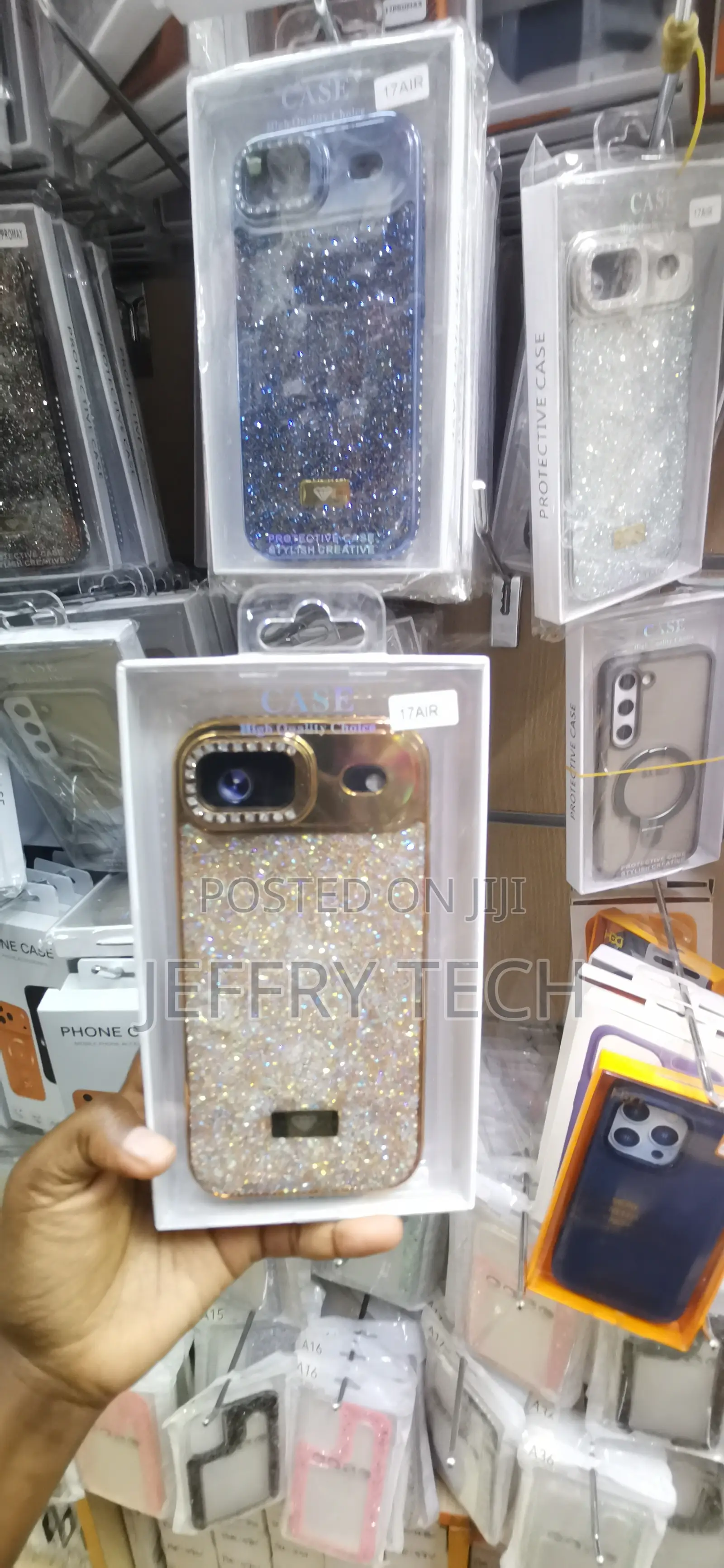 iPhone 17 Air Sparkling, Epoxy-Coated Glitter Case