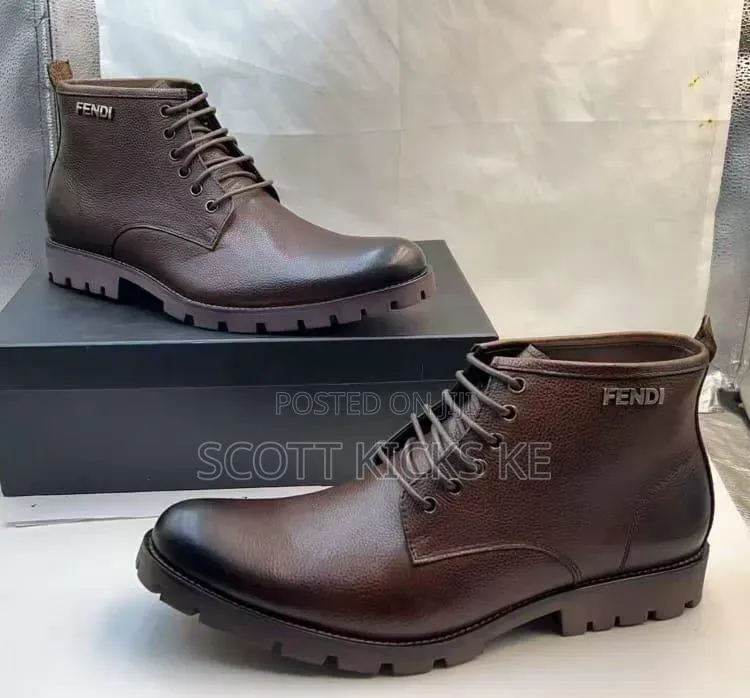 Fendi Leather Official Boots