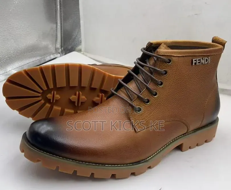 Fendi Leather Official Boots