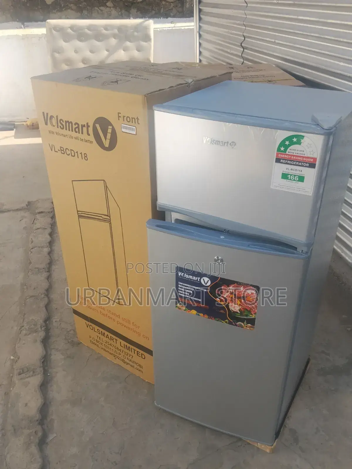 Volsmart 118 Litres Double Door Refrigerator – Energy Saving Fridge