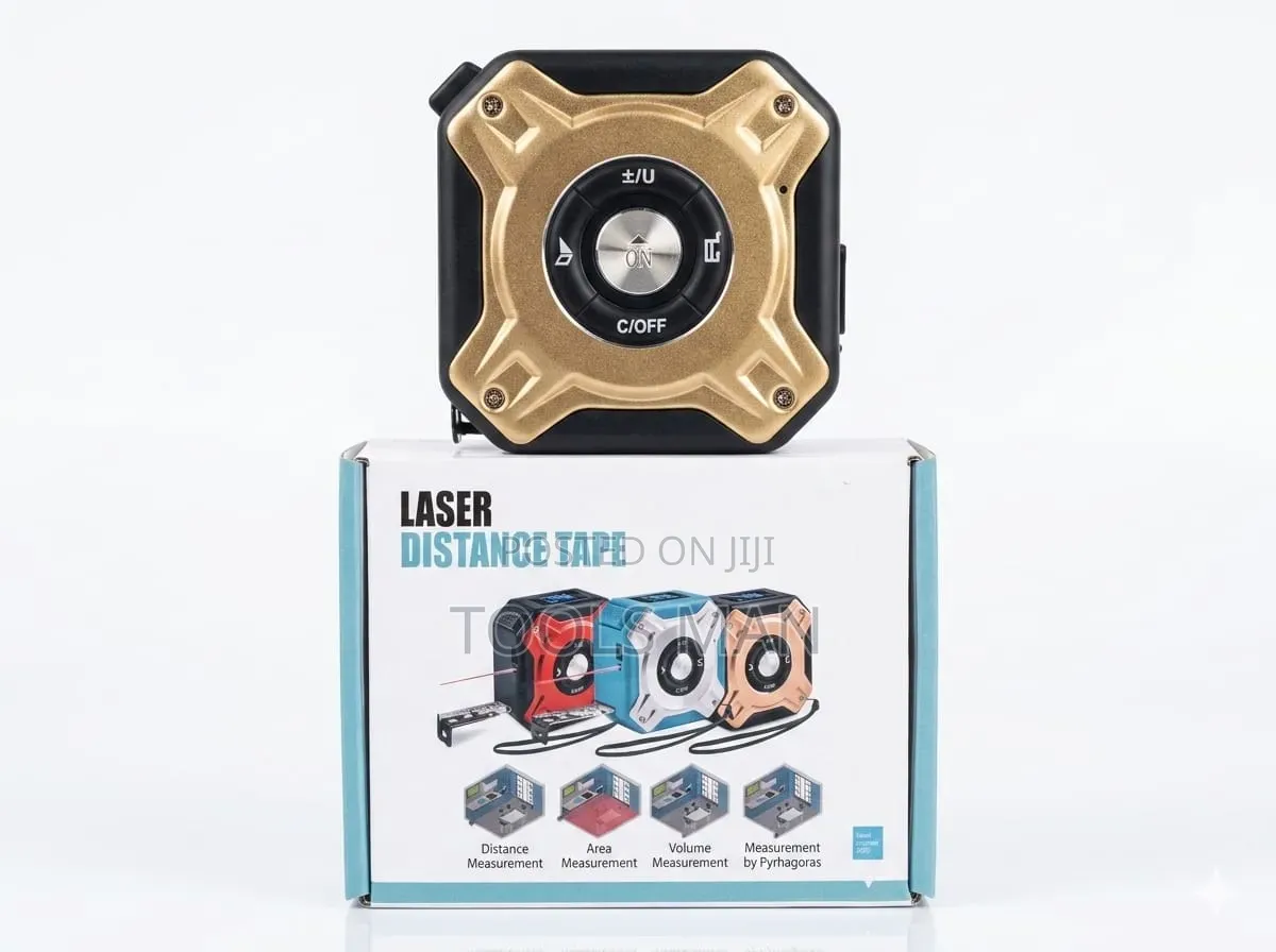 Professional 2-in-1 Laser Distance Tape Meter - Digital Measurer.
