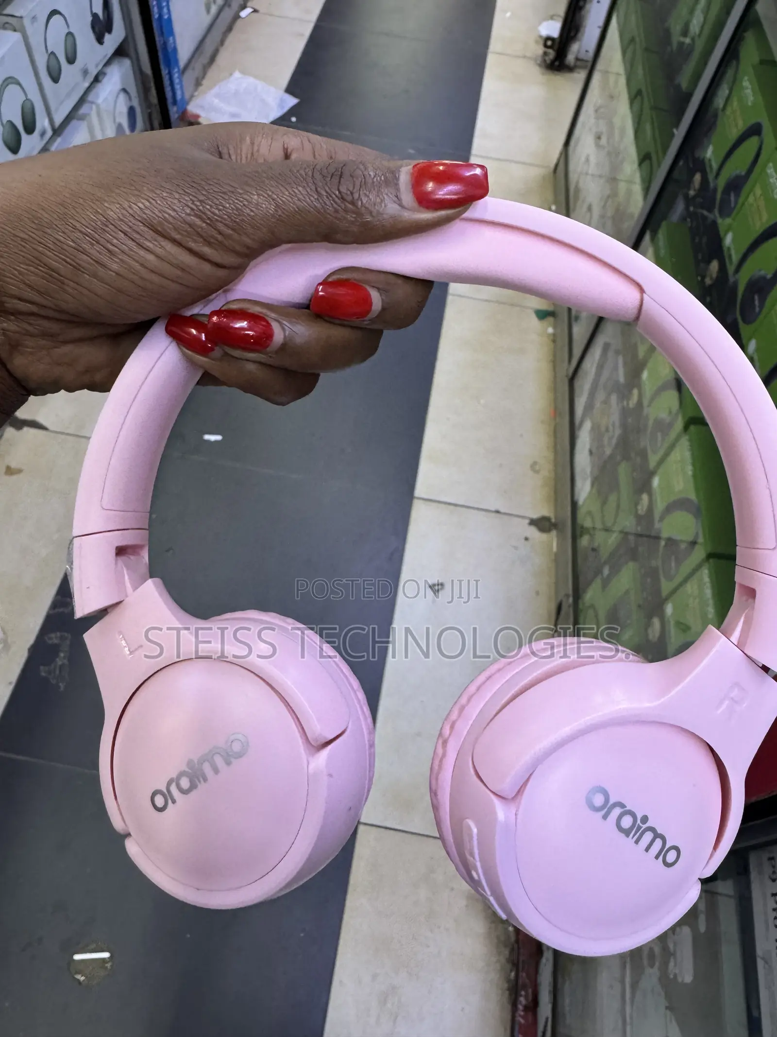 Pink Oraimo Wireless Headphones
