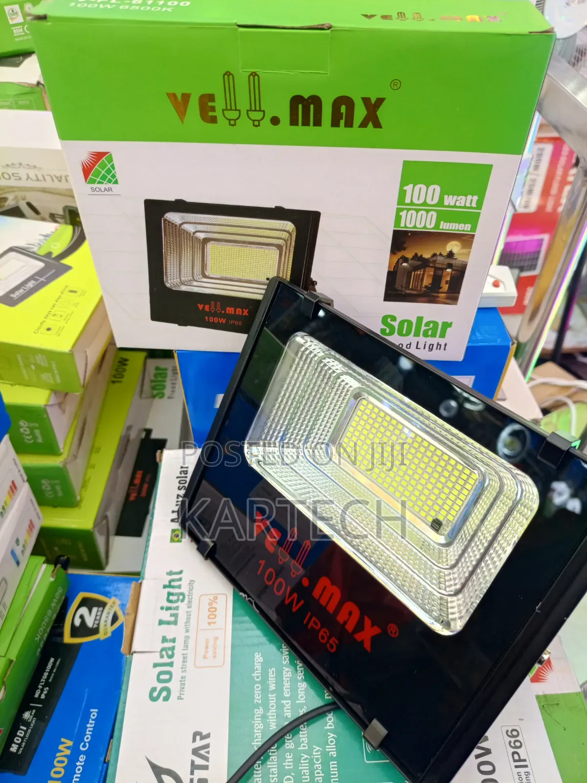 Vellmax 100w Solar Floodlight With Remote Control
