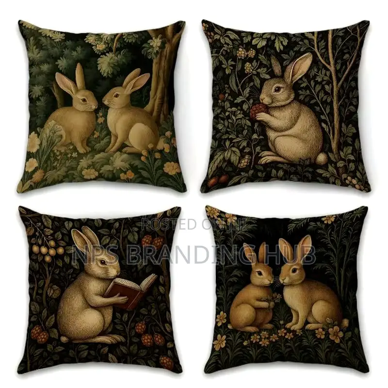 Rabbit Theme Cushion Cover (Rt