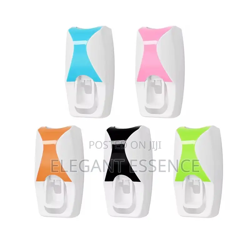 Wall Mount Toothpaste Squeezer 5pcs Toothbrush Holder Set for Kids