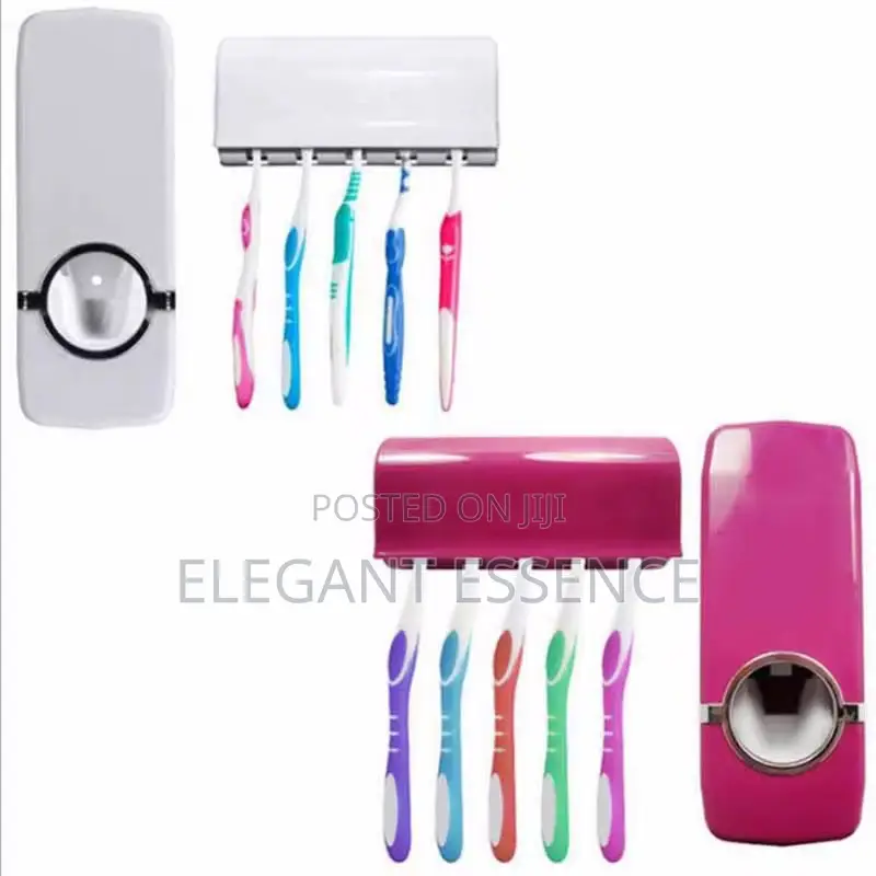 Toothpaste Dispenser Wall-Mounted Toothbrush Holder