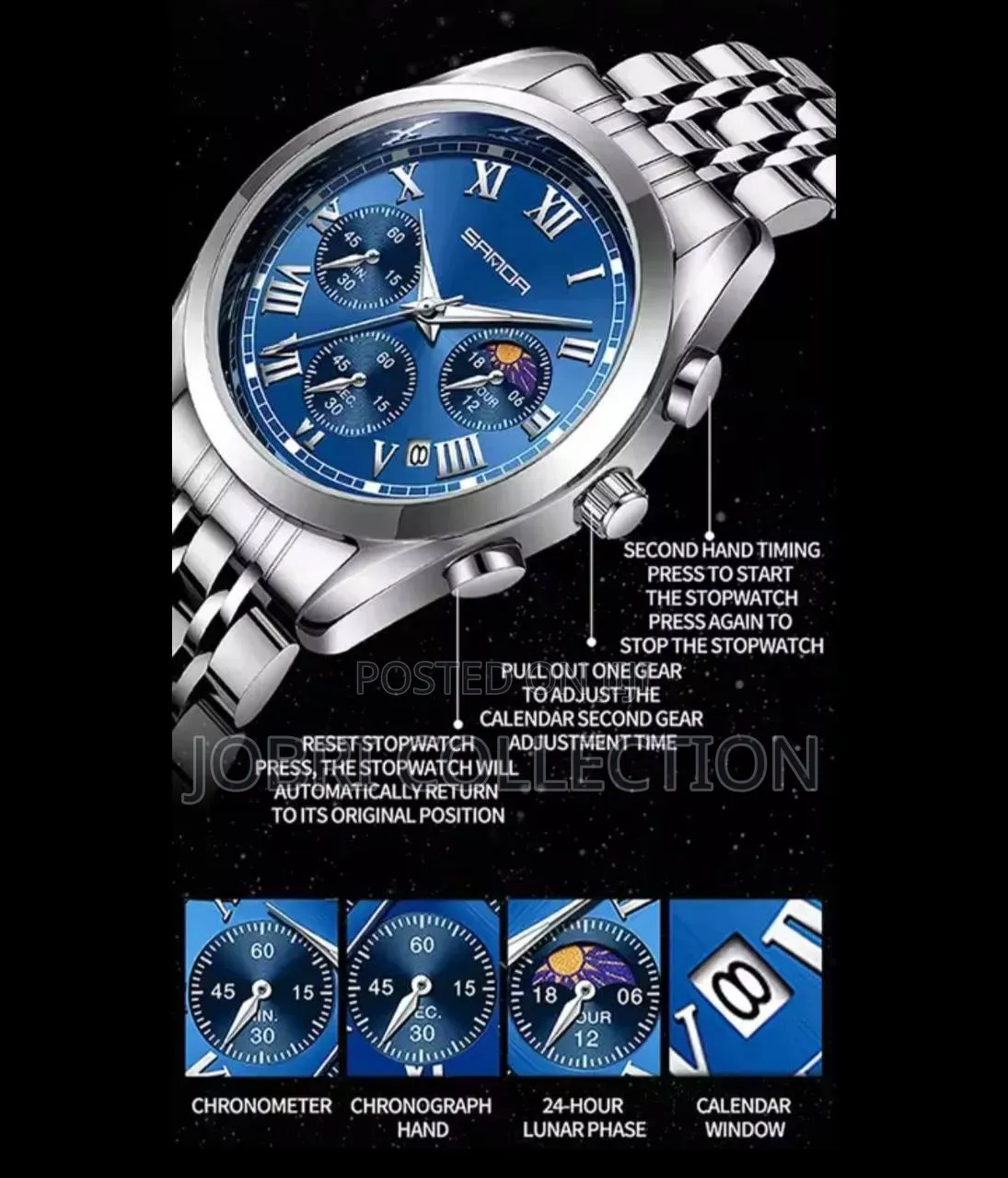 Gents Sanda Chronograph Watch