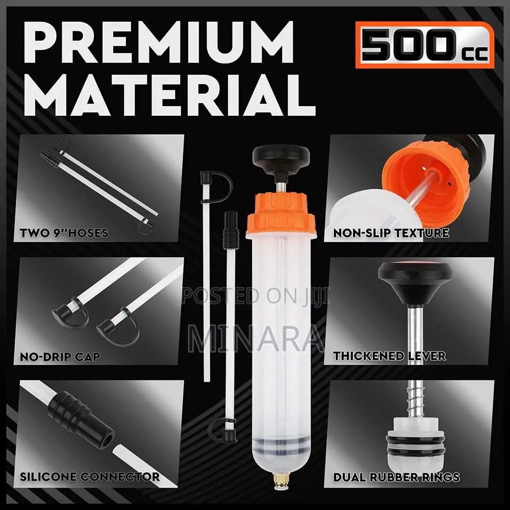 500cc, Automotive Fluid Extractor, Oil Suction Syringe