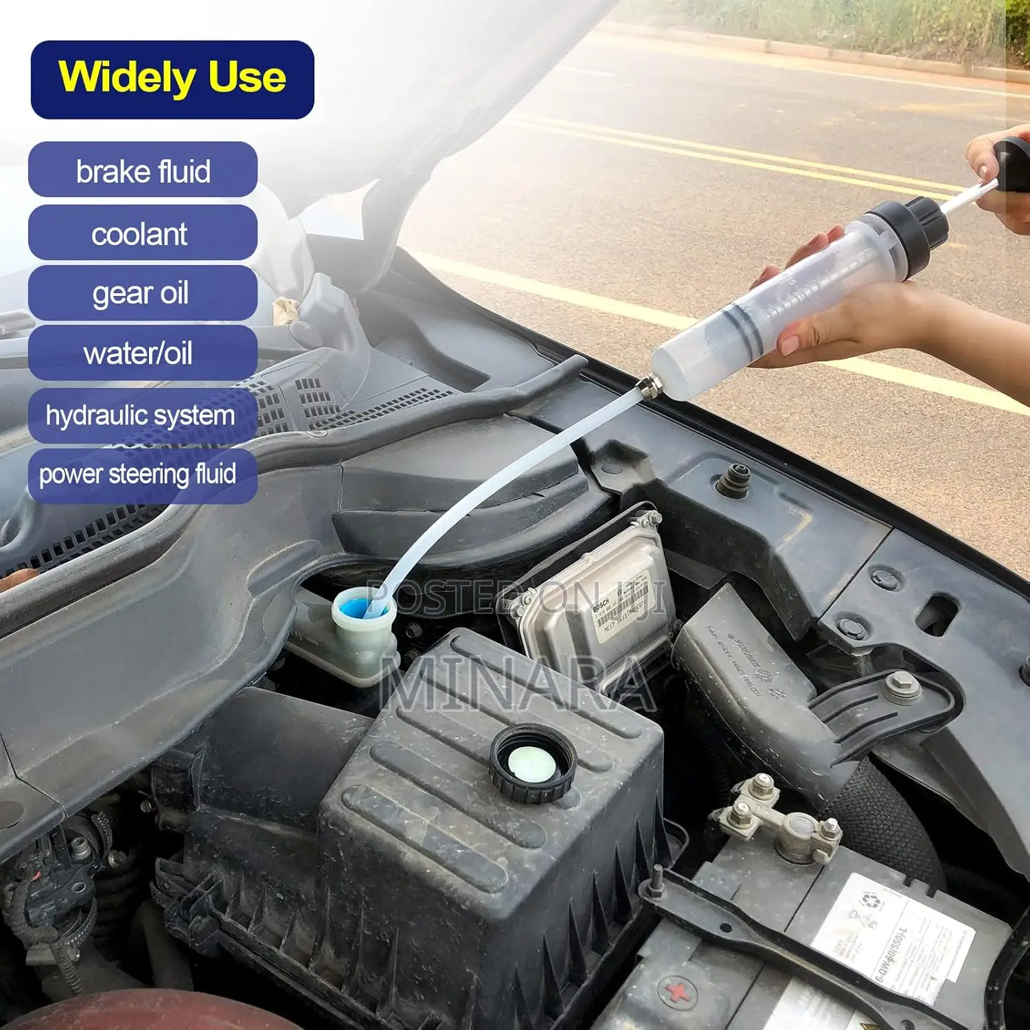 200cc, Automotive Fluid Extractor, Oil Suction Syringe