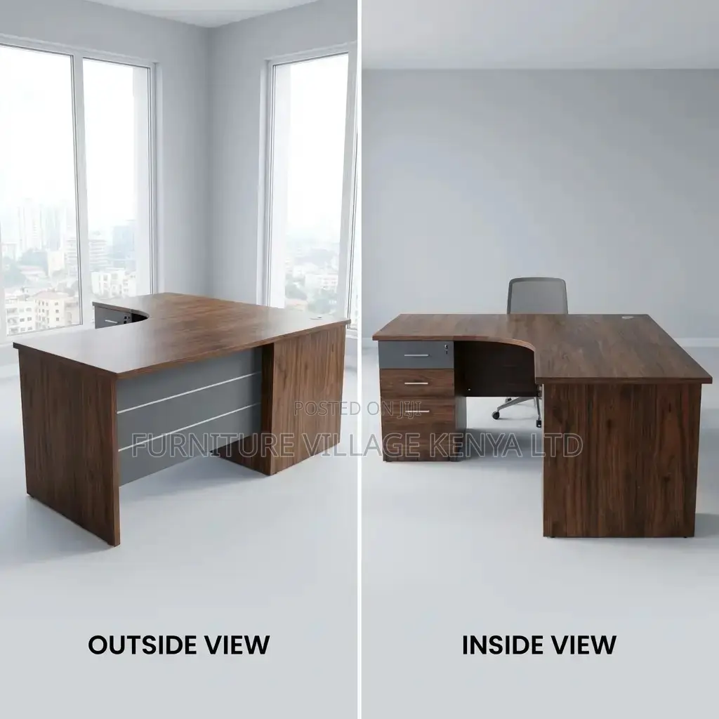 Curved Imported Office Desk.