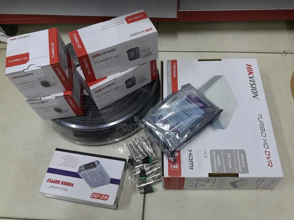Hikvision CCTV Cameras 4 Channel Full Kit Hd Surveillance System
