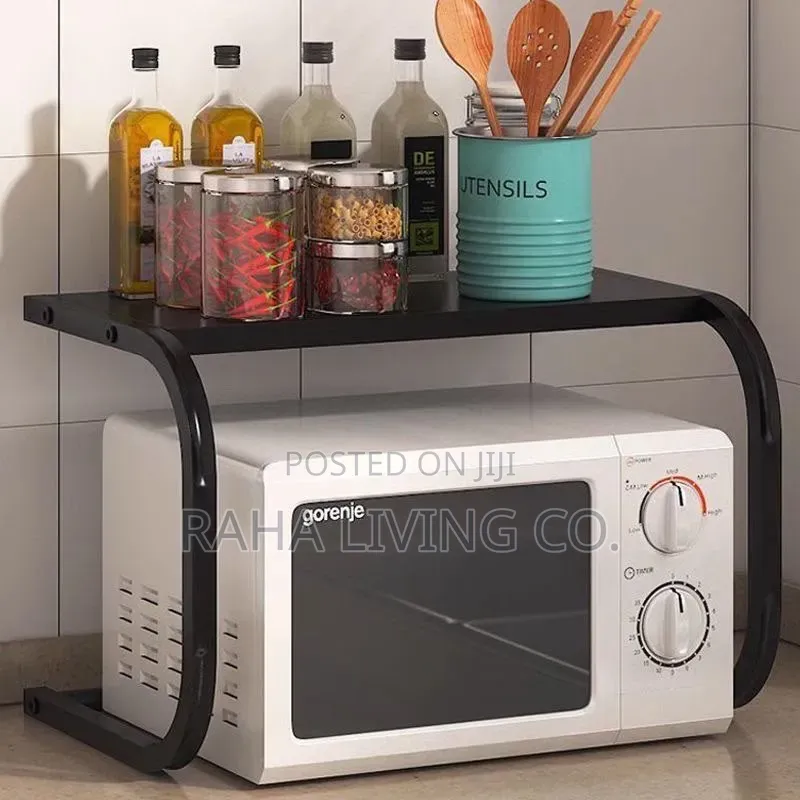 1 Tier Metallic Microwave Organizer Shelf | 55x35x35cm