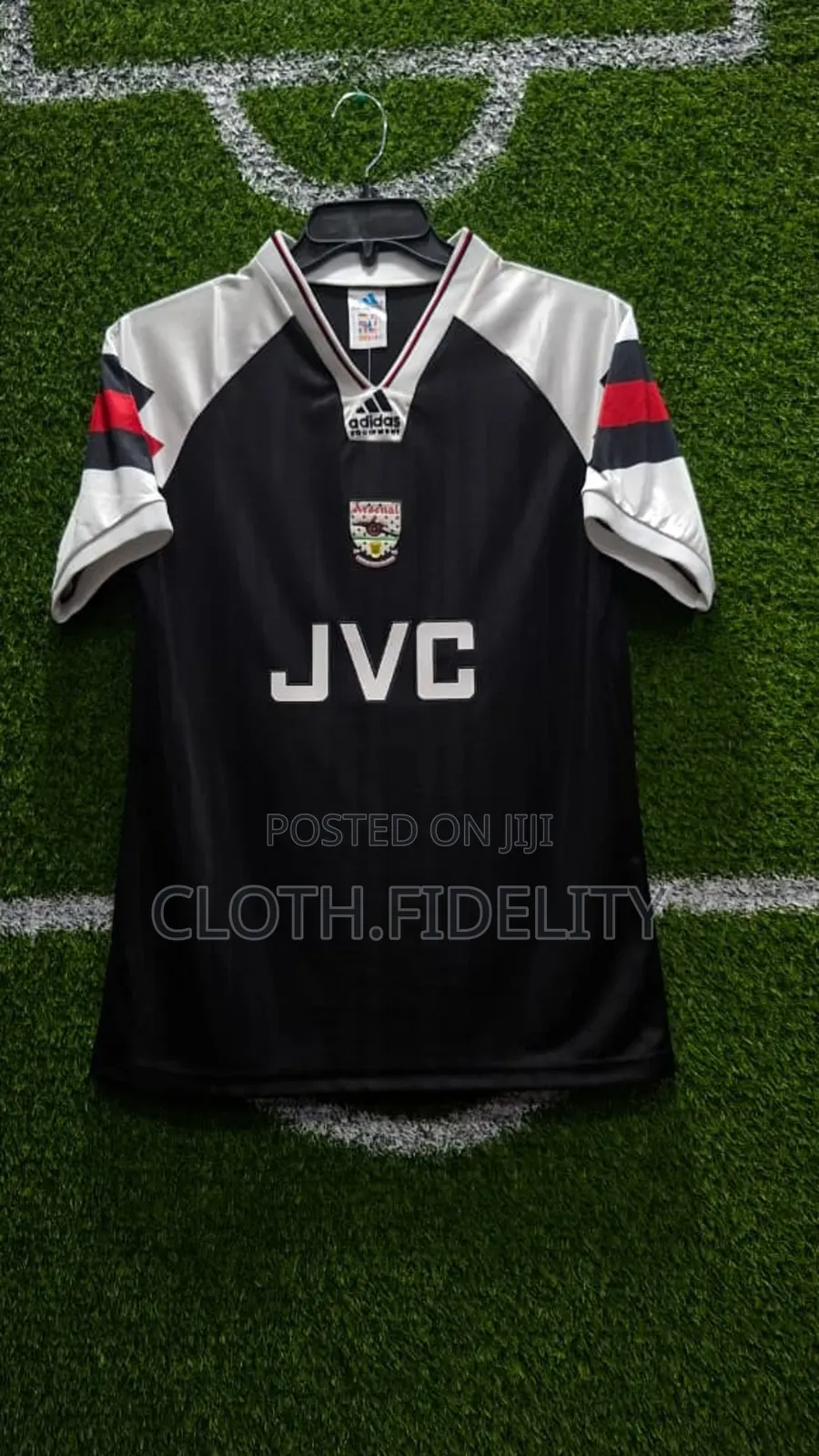 Arsenal JVC 1992/1994 Black Retro Jersey.