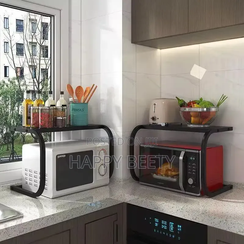 *1 Tier Metallic Microwave Organizer Shelf / Stand*