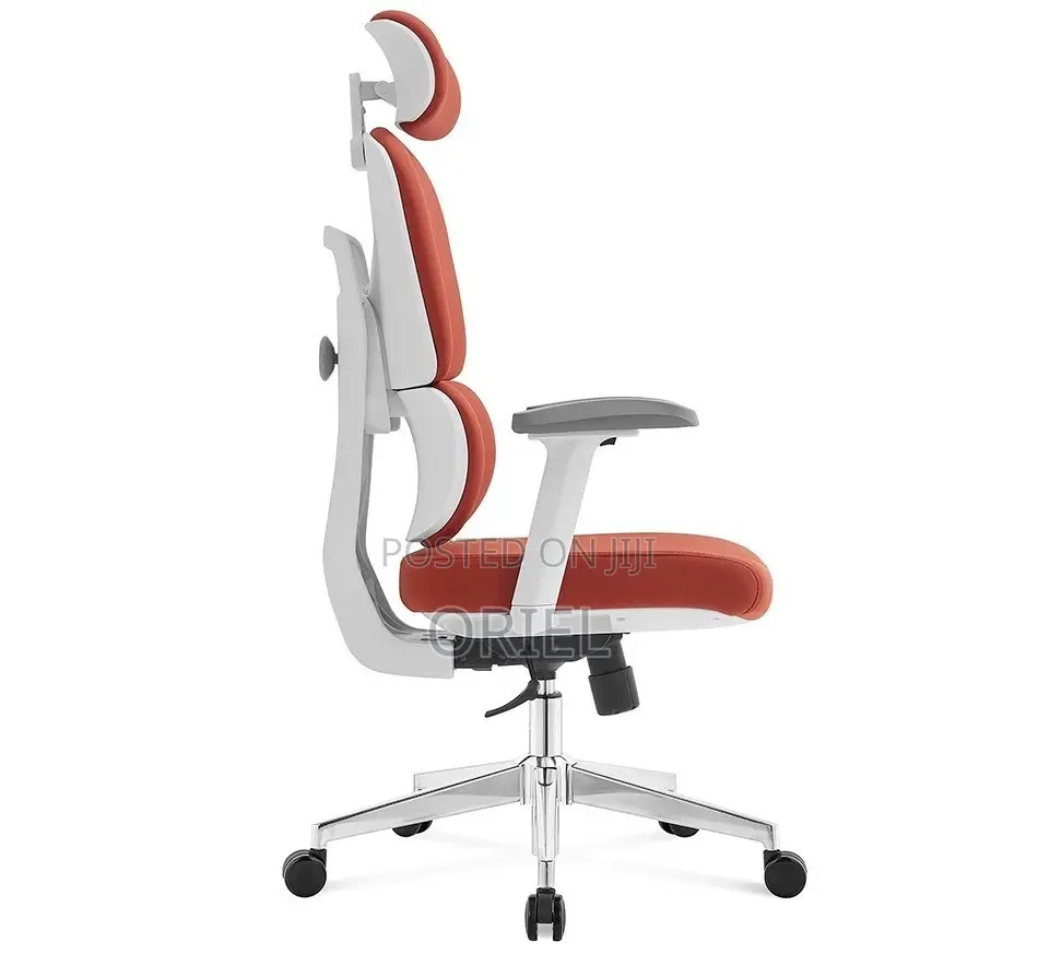 Office Chair : Orange High-Back Orthopedic Chair