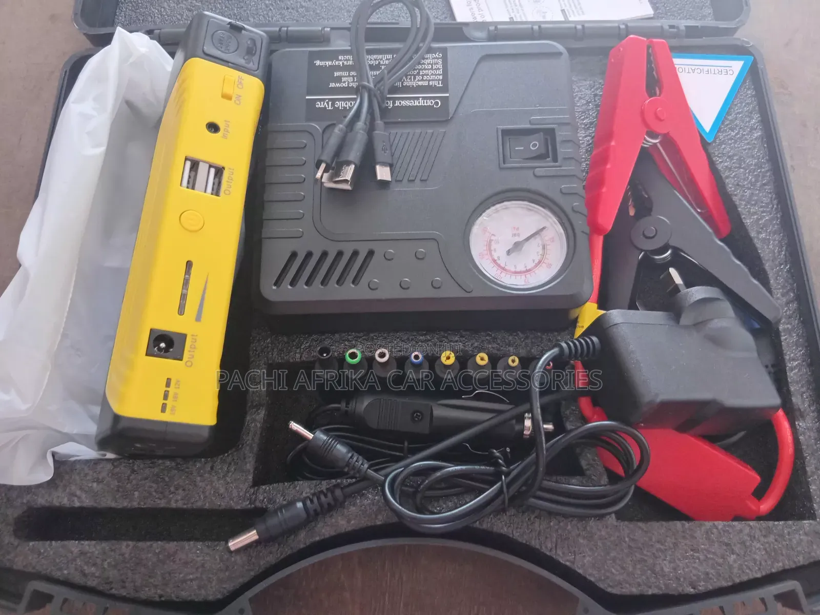 Jumper Starter Kit/Emergency Power Bank With Air Pressure Pump