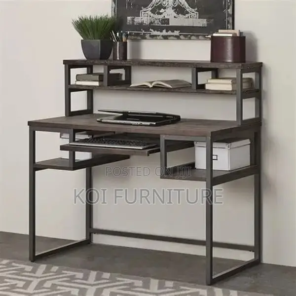 Office Desk; Home Office Computer Desk With Shelves
