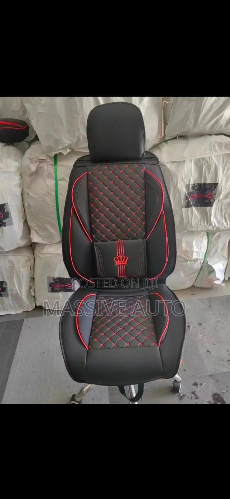 Red Lining 3d Car Seats Covers/ 5seater Car Seats Covers