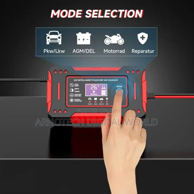 6a 12v Intelligent Car Battery Charger Pulse Repair