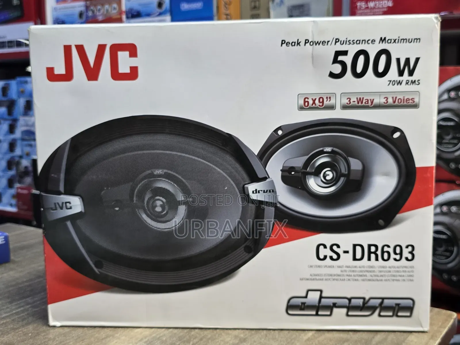 JVC Cs-Dr693 500watts 3-Way Oval Midrange Speakers