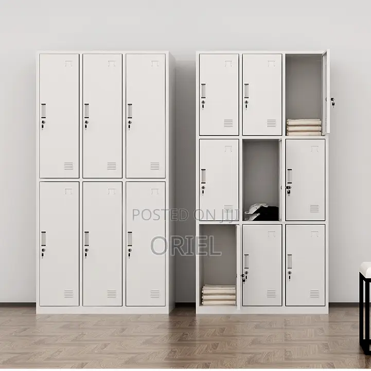 Office Cabinet : 9 Locker Steel Office Storage Cabinet.