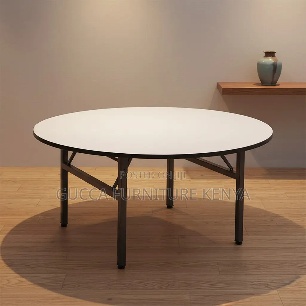 Round White Restaurant Table.