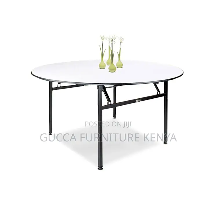 Round White Restaurant Table.