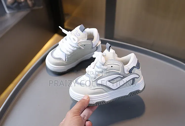Trendy Kids' Sneakers – Available in White, Black Black/Turquoise