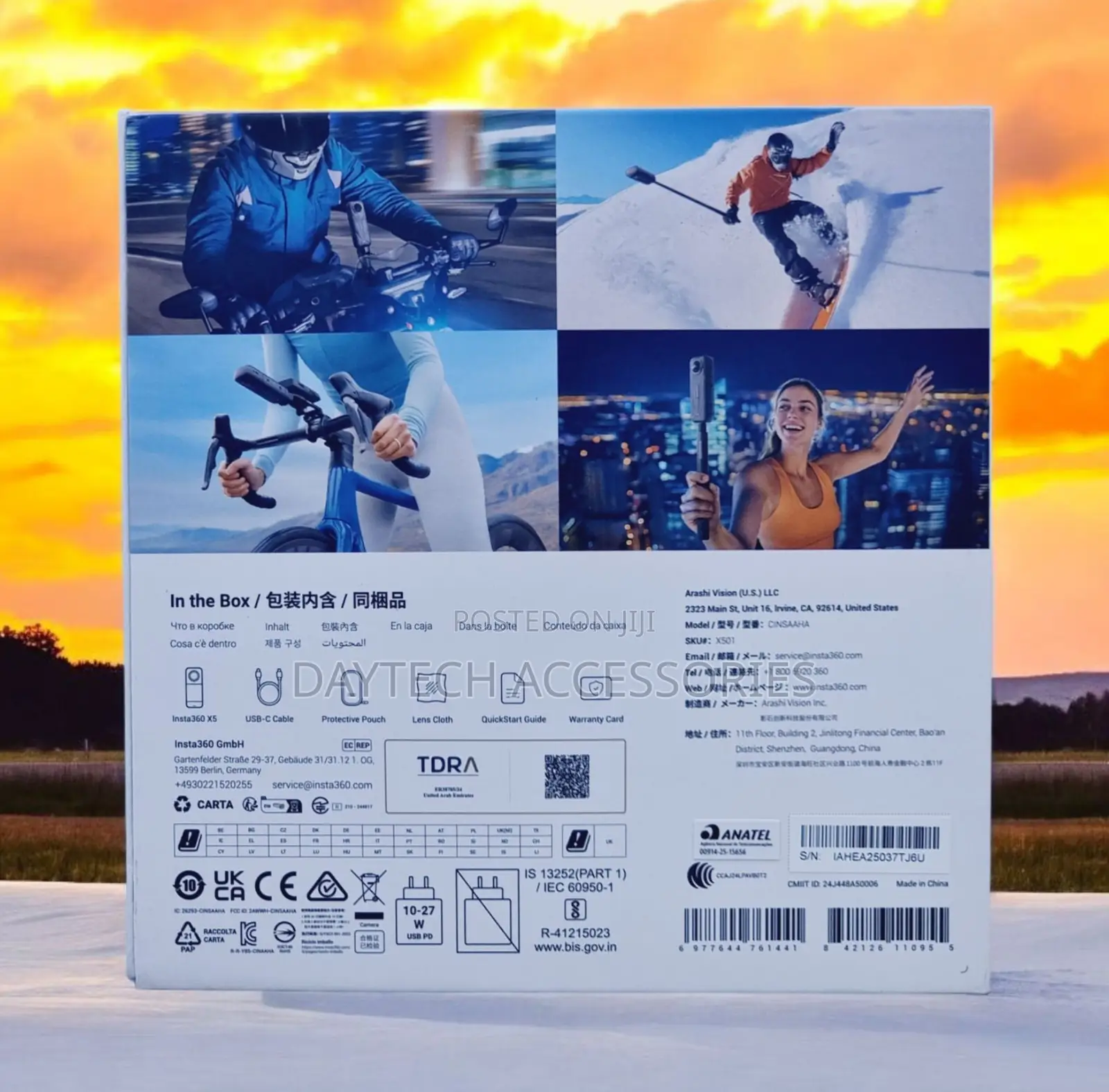 Nsta360 X5 Camera Featuring 360-Degree Action Video Capability.