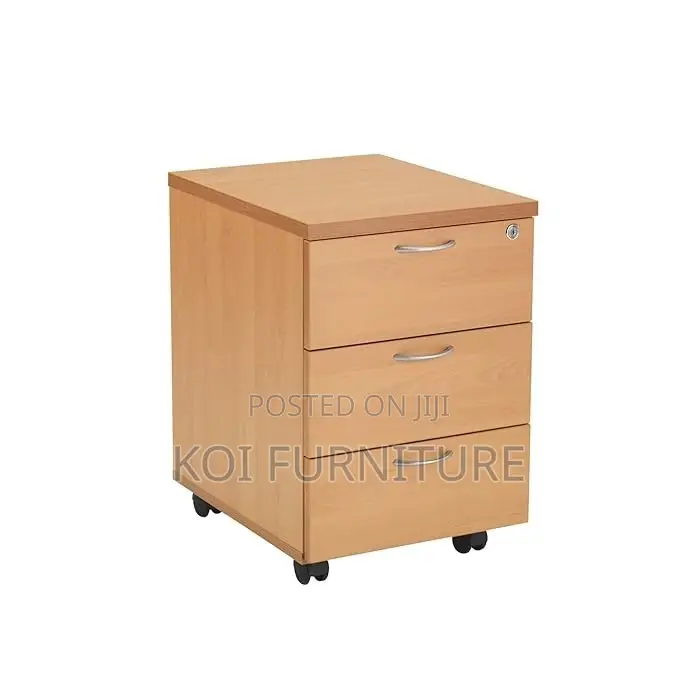 Office Cabinet; Three Drawers Wooden Pedestal Cabinet