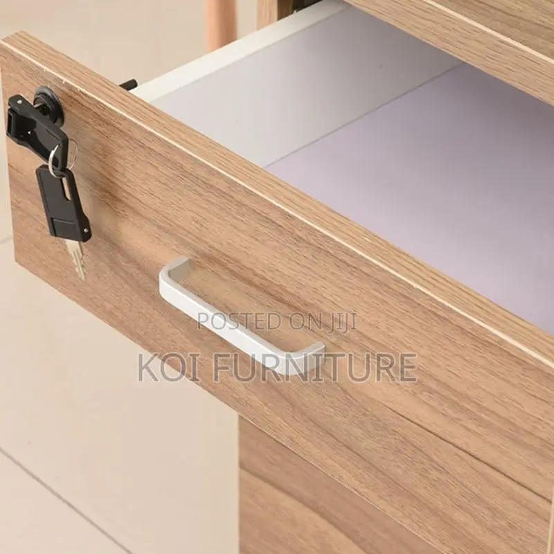 Office Cabinet; Three Drawers Wooden Pedestal Cabinet