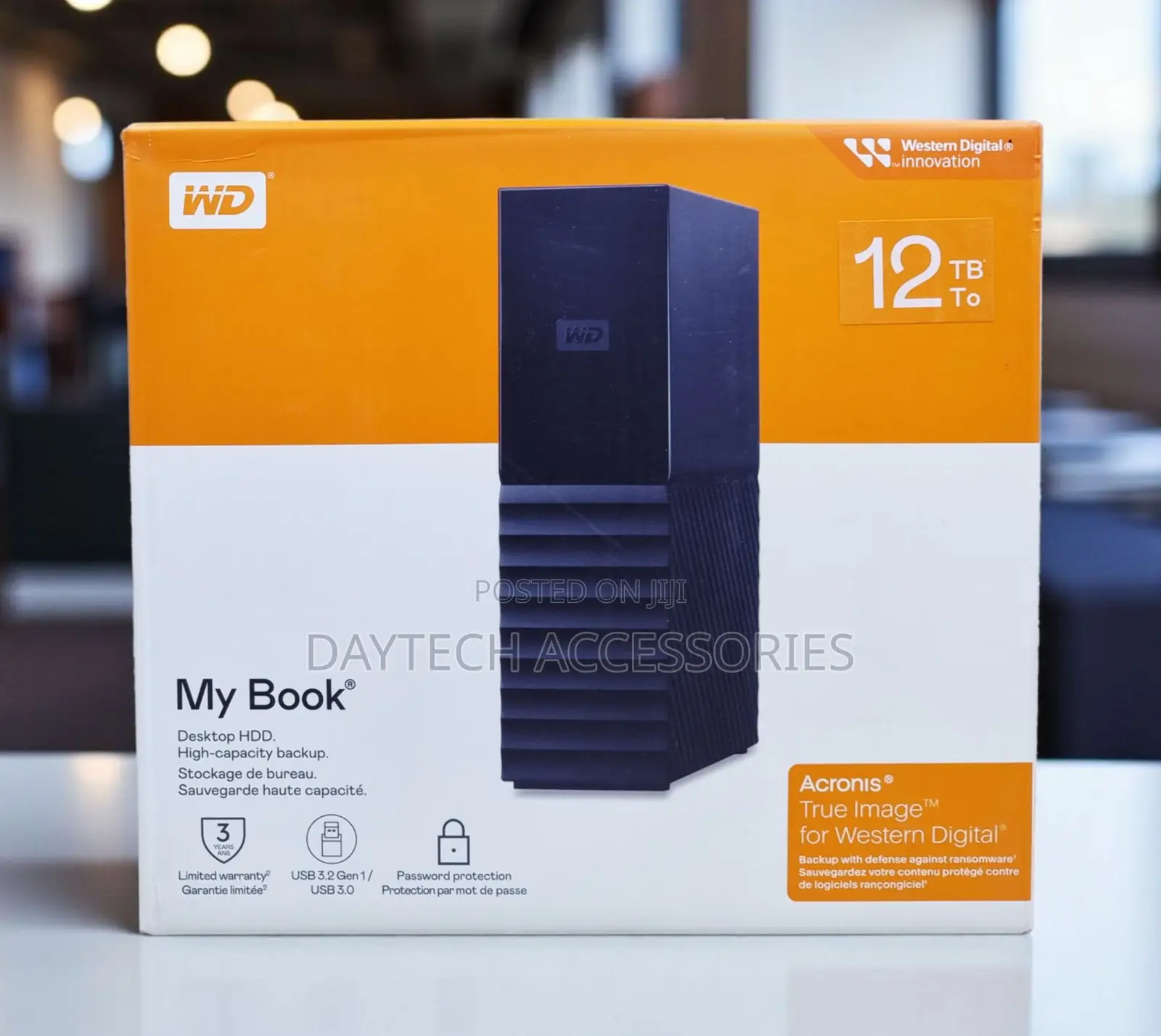 This Is a Western Digital My Book 12tb External Desktop Hard Drive.