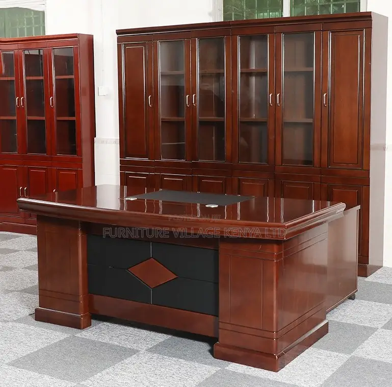 Office Desk;Brown Mahogany Executive Desk