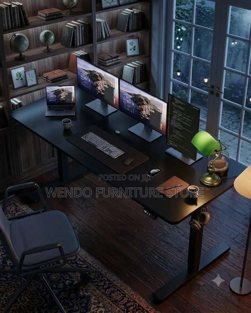 Office Desk; 1600mm White Adjustable Table
