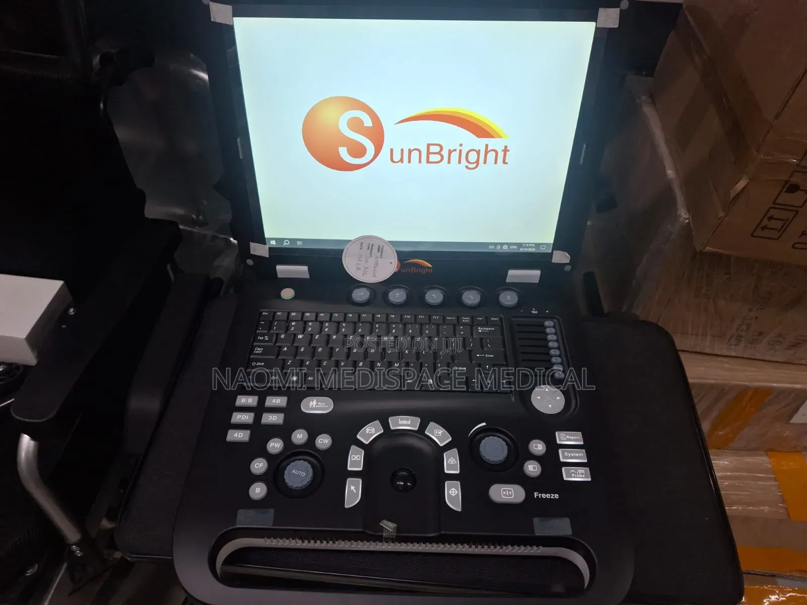 Sunbright Black and White Ultrasound Machine With Two Probes