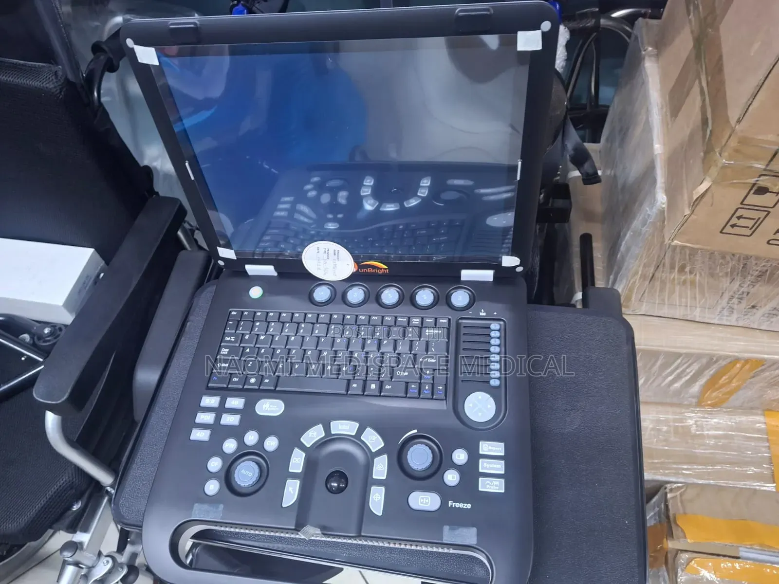 Sunbright Black and White Ultrasound Machine With Two Probes