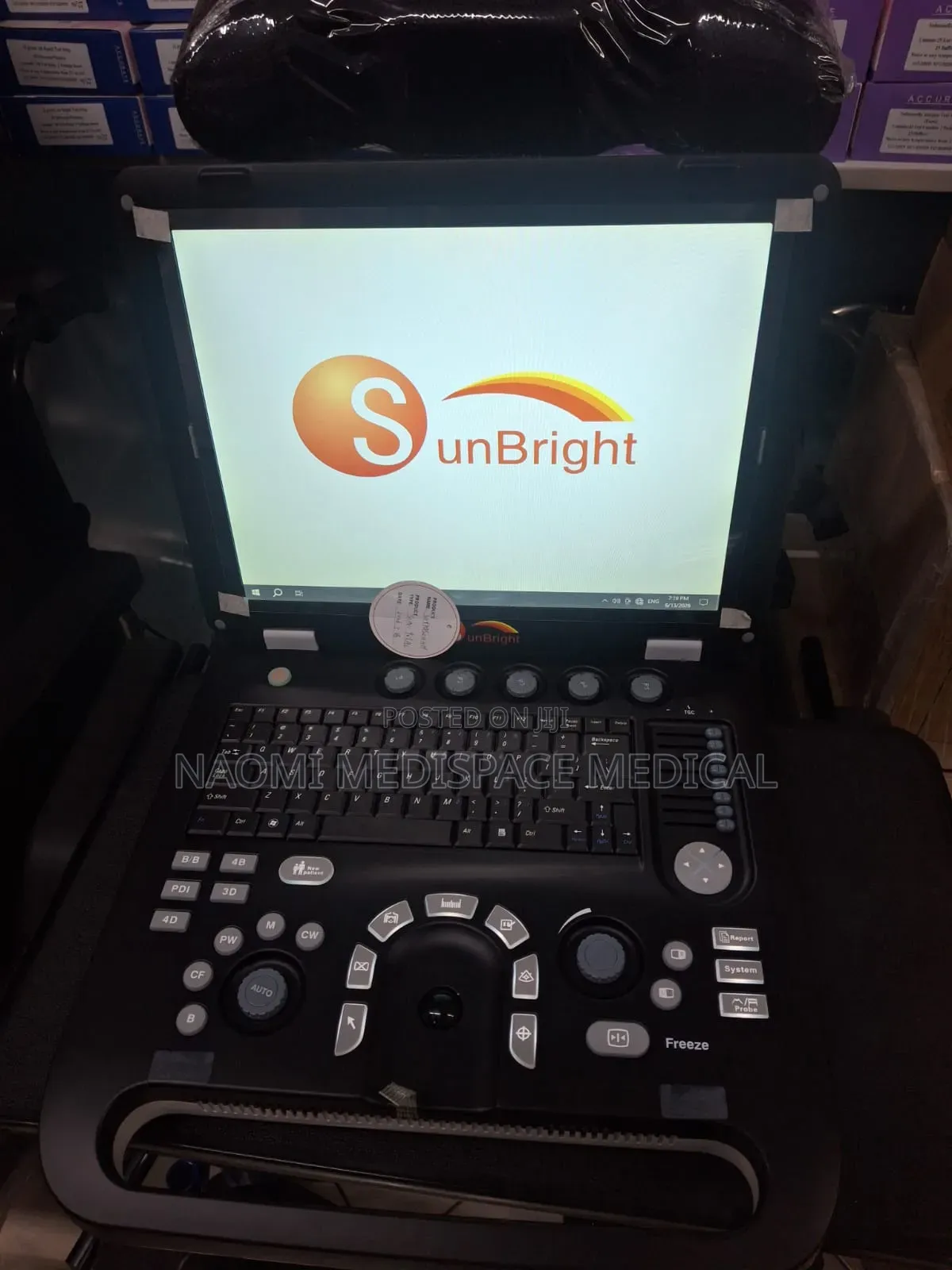 Sunbright Black and White Ultrasound Machine With Two Probes
