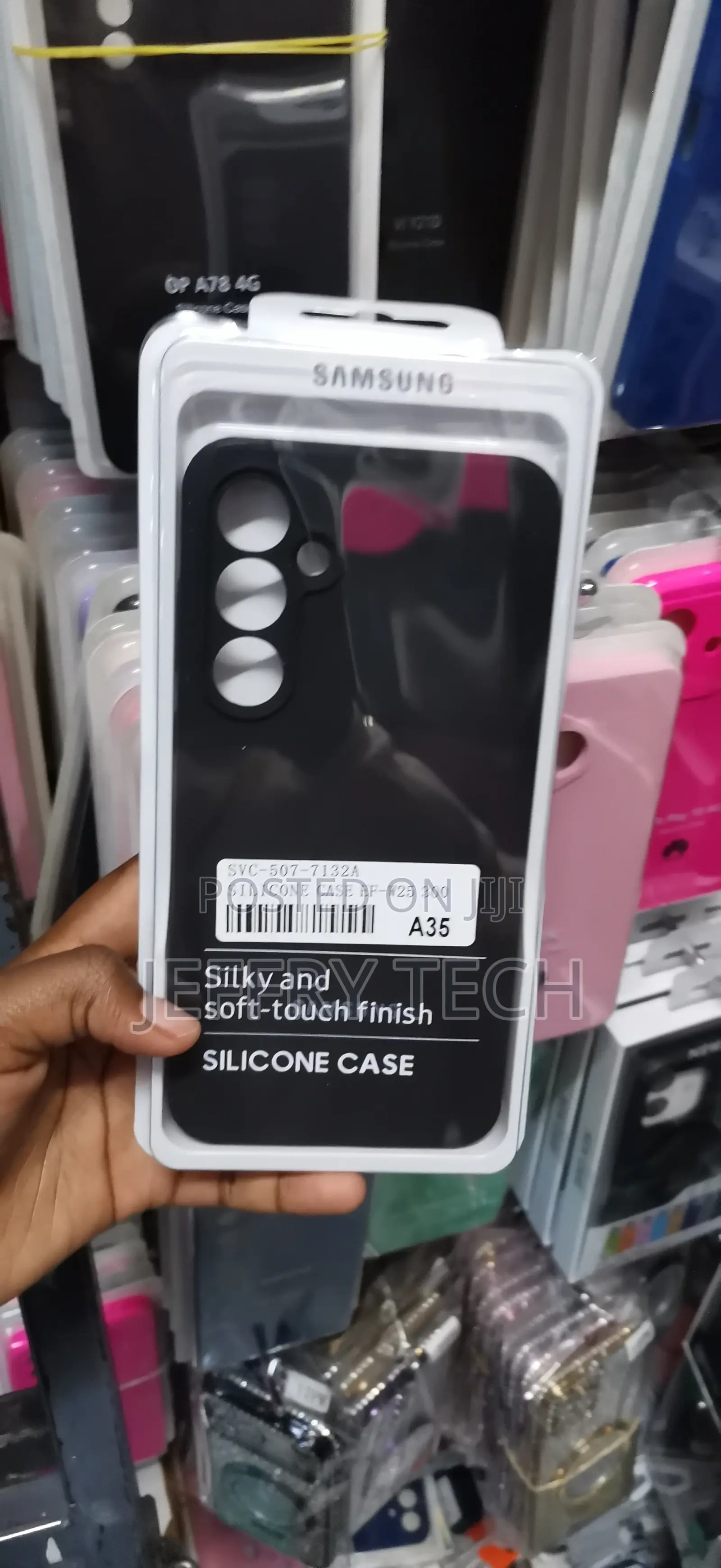 A35 Very Dark Charcoal Gray Vertical Three-Ring Cutout Case