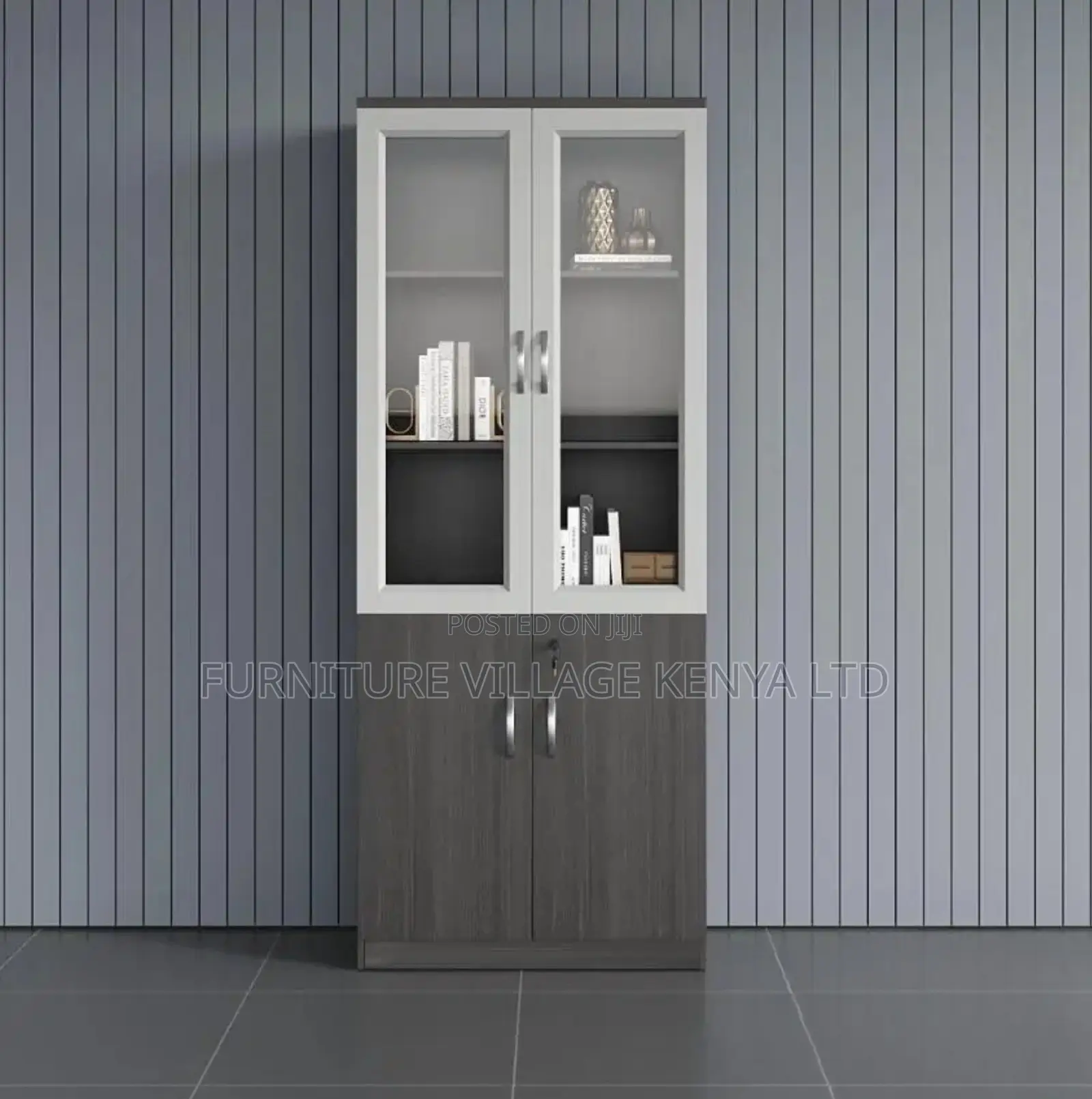 Solid Wood 2-Door Filing Cabinet