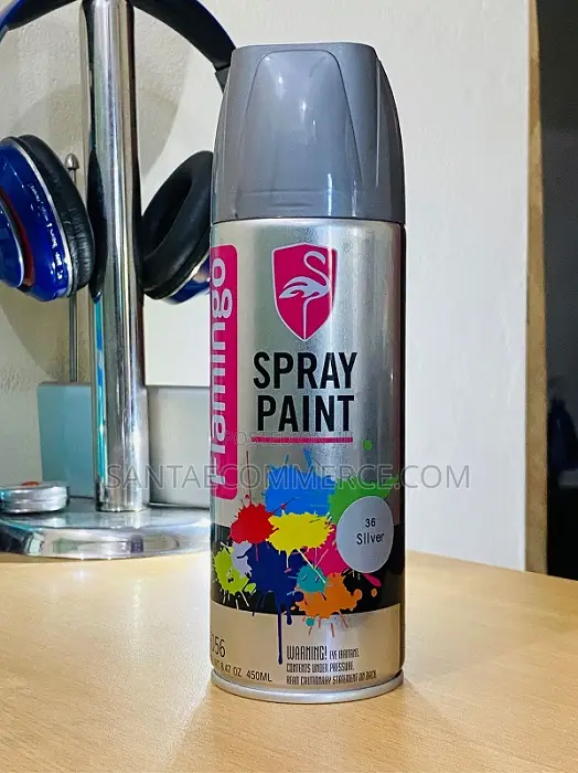 Flamingo Premium Grey Spray Paint Fast Dry Multi-Surface Coating