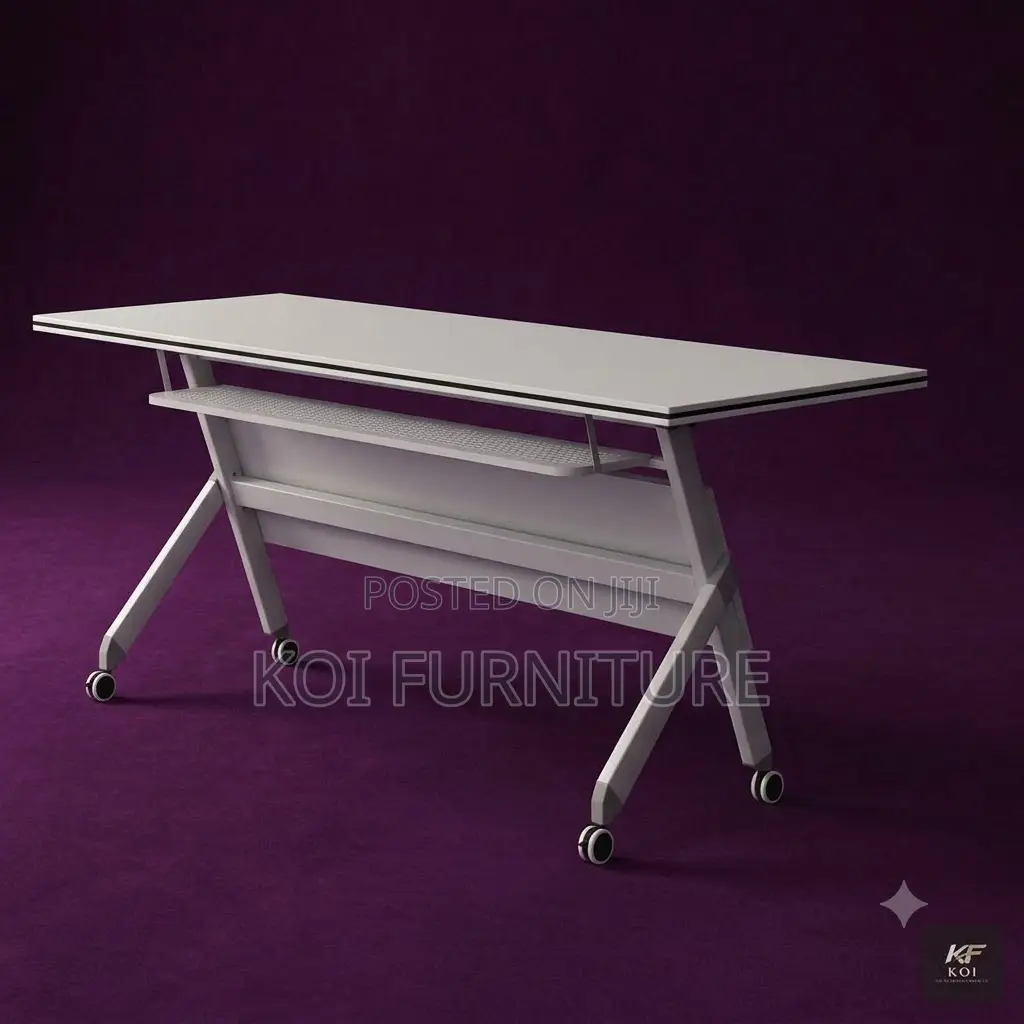 Office Desk; Koi 120cm Movable Foldable Table