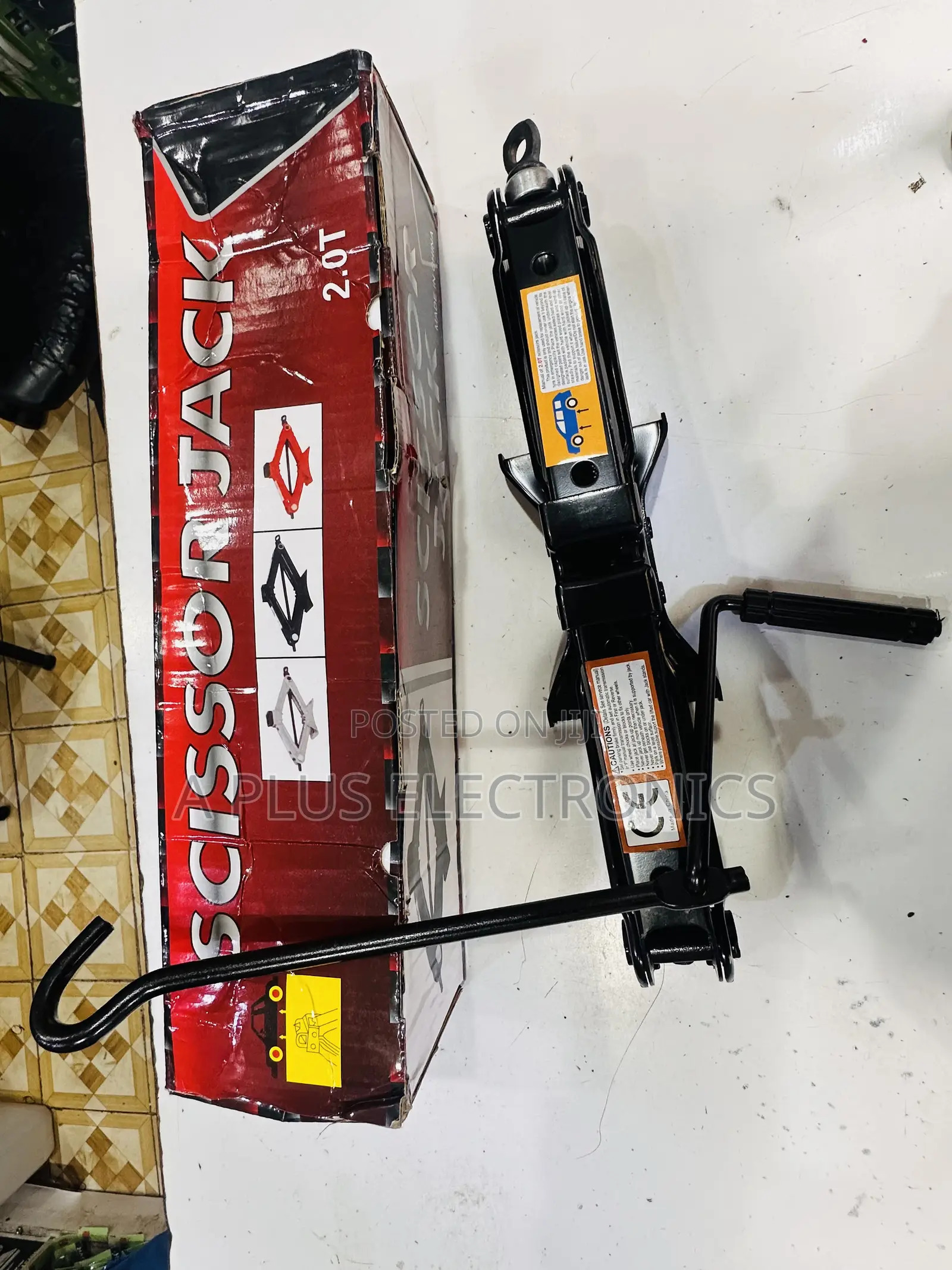2t Scissor Jack Heavy Duty Compact Car Repair Jack