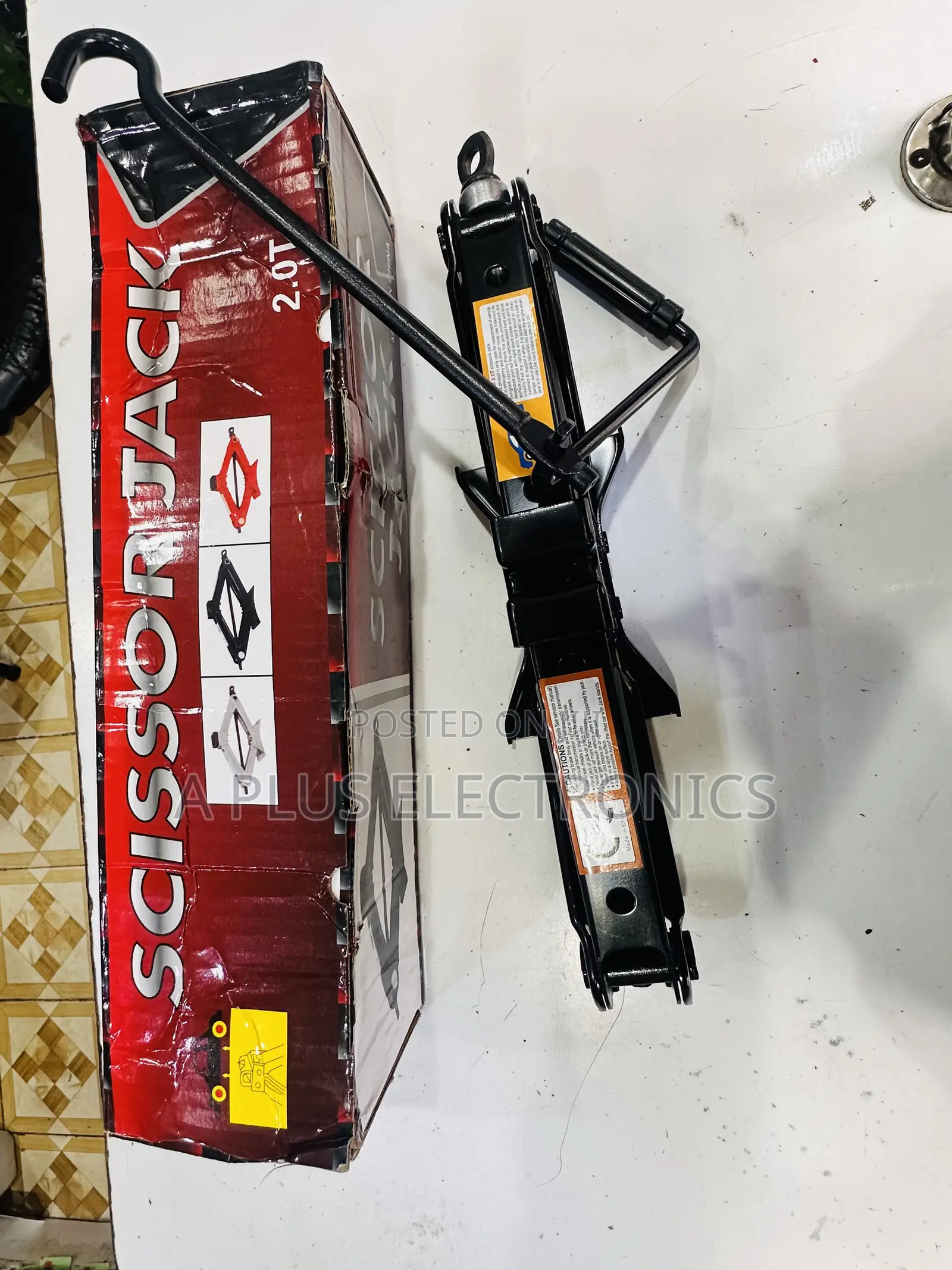 2t Scissor Jack Heavy Duty Compact Car Repair Jack