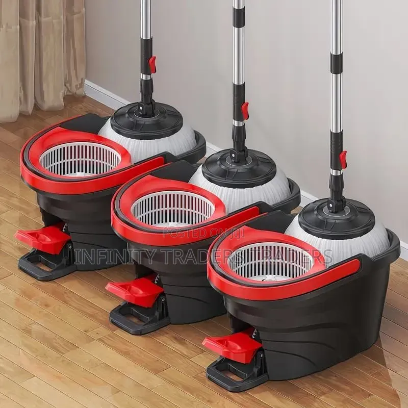 12l Bucket Foot Pedal Spin Mop
